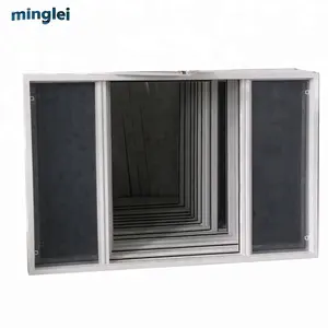 Minglei 3 panel üçlü pvc kanatlı pencere 3 bölme sürgülü pencereler