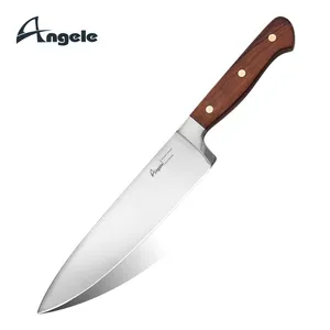 Высококачественный поварской нож, 8 дюймов, из нержавеющей стали, деревянная ручка Pakka