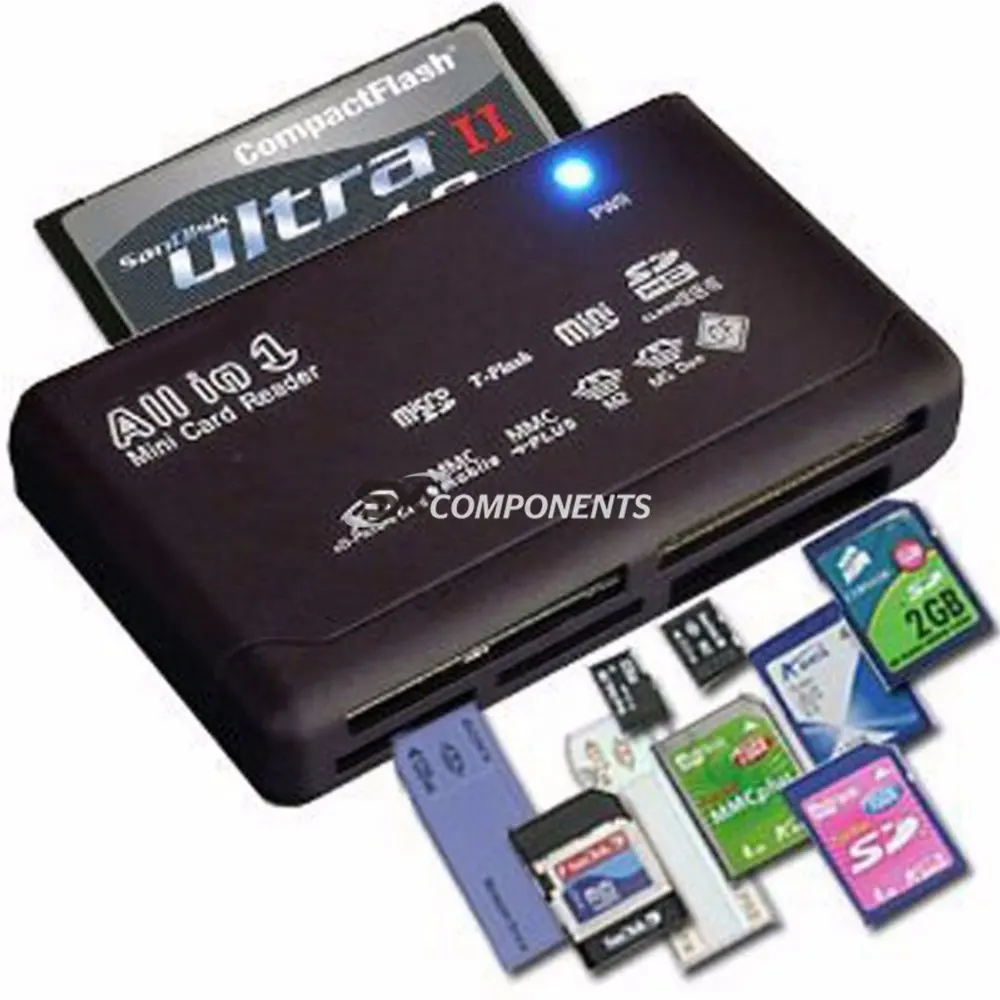 Tudo Em Um Leitor de Cartão de Memória cf Para Mini USB Externo M2 MMC XD CF