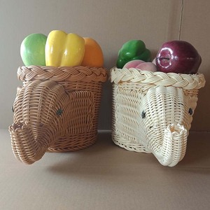 <span class=keywords><strong>Cesto</strong></span> portaoggetti per elefante in rattan di plastica intrecciato a mano creativo per la lavanderia dell'hotel <span class=keywords><strong>cesto</strong></span> portaoggetti per frutta in <span class=keywords><strong>vimini</strong></span> - Product Image 3