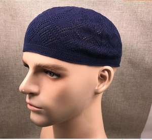 イスラム教徒のかぎ針編みの帽子綿ニットの祈りの帽子中国卸売イスラム教徒のクフィビーニー - Product Image 6
