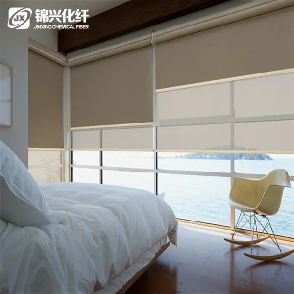 sunscreen fabric for roller blinds window curtain 30% polyester 70% PVC