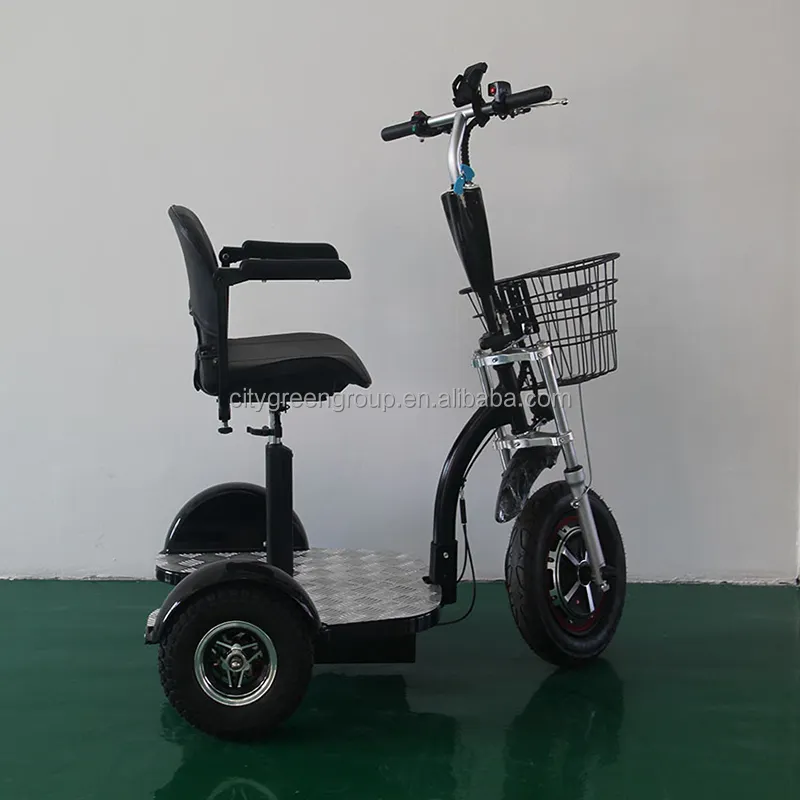 Mobilità scooter elettrico a tre ruote pieghevole da 500w di vendita calda