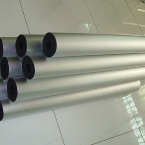<span class=keywords><strong>Isolation</strong></span> de tuyaux en mousse de polyoléfine réticulée ignifuge en aluminium argenté extensible résistant à la chaleur - Product Image 6