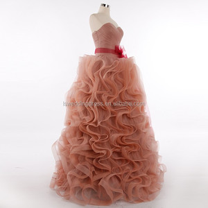 RSM6690 ruffld falda desmontable sash piso-longitud vestidos de graduación vestido de fiesta de china proveedor sin tirantes 201 - Product Image 6