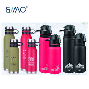 Botella de agua de acero inoxidable para niños, tapa de mosquetón con mango de 500/750/1000ML, tanque térmico aislado - Product Image 3