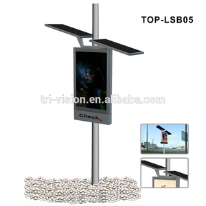 Pantalla LED exterior <span class=keywords><strong>solar</strong></span> poste de calle carteles publicitarios - Product Image 1