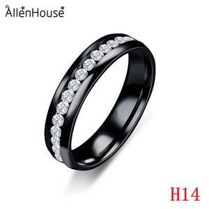 Ewelry-anillo de acero inoxidable de cristal pavé, venta al por mayor, 2022 F - Product Image 4