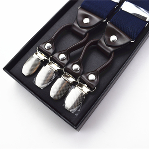 Bretelle Gallus da <span class=keywords><strong>uomo</strong></span> di alta qualità in confezione da 6 clip di colore ispessimento Meetee - Product Image 4