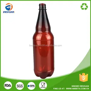 1L 1000 ml amber boş bira şişeleri plastik PET bira şişeleri