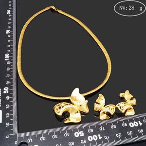 Yulaili модные сексуальные Ювелирные наборы для девочек из Саудовской Аравии с изображением простых золотых кулонов дизайнерские ювелирные изделия Модные ожерелья серьги для вечеринки - Product Image 5