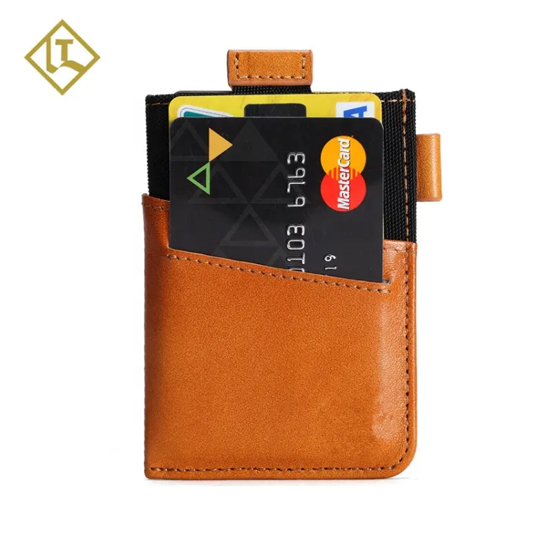 High quality card holder personal genuine rfid leather credit card holder travel slim mens card holder wallet