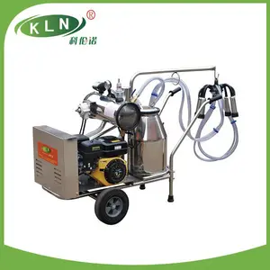 vacuum pump with gasoline engine type milking trolley for cow with single bucket