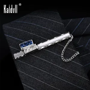 Erkekler Hediye Kutusu Kravat Toka Kelepçeleri Gümüş kravat iğnesi Pin Özel Logo Kravat Klip