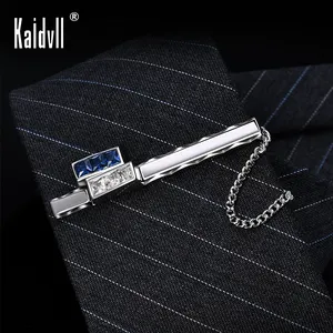 Men Hộp Quà Tặng Tie Clasp Kẹp Bạc Tie Bar Pin Biểu Tượng Tùy Chỉnh Tie Clip