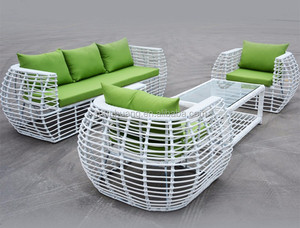 Conjuntos de sofás de mimbre para <span class=keywords><strong>exteriores</strong></span> <span class=keywords><strong>baratos</strong></span> muebles de sofá de mimbre con marco de aluminio - Product Image 2