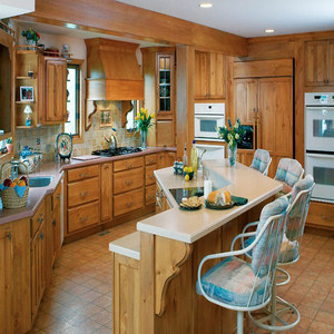 Mobile da <span class=keywords><strong>Cucina</strong></span> in Legno di Ciliegio Personalizzato Giapponese con Ante in Vetro - Product Image 2