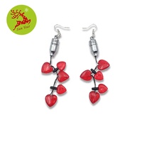 Boucles d'oreilles en forme de petit cœur lumineuses à LED pour la Saint-Valentin, idéales pour les cadeaux de fête