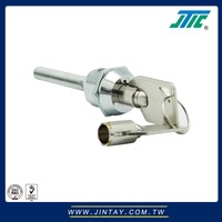 JTIC VT510 Serrure de distributeur automatique en alliage de zinc chromé brillant, clé tubulaire, certifiée ISO9001:2008, sécurité renforcée, fabriquée à Taïwan