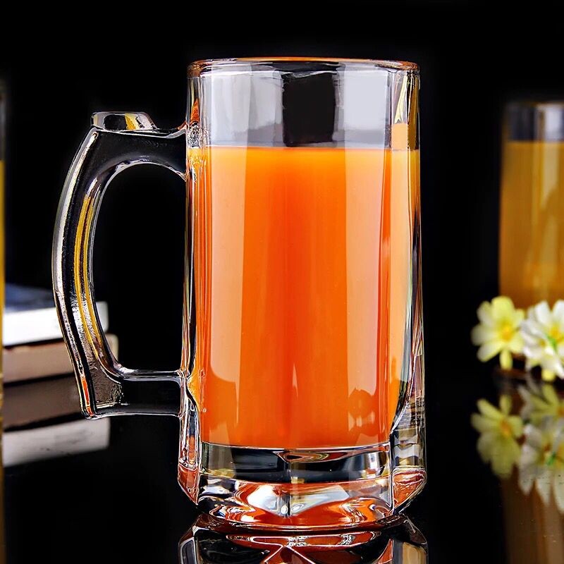 Wholesale Custom 350ml popular cheap clear beer glass mug