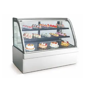 冰箱冷藏展示冷却器蛋糕展示3层玻璃蛋糕展示