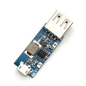 DC-DC โมดูลเพิ่มกำลังไฟ3V 3.3V 3.7V 4.2V ไป5V ที่มีการเพิ่มแหล่งจ่ายไฟสำรอง USB สำหรับ <span class=keywords><strong>iPhone</strong></span>/Android อัตรา - Product Image 3