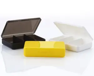 Индивидуальная пластиковая коробка для лекарств, упаковочная коробка для таблеток, дизайнерский Дорожный Чехол для таблеток с 3 разделенными частями