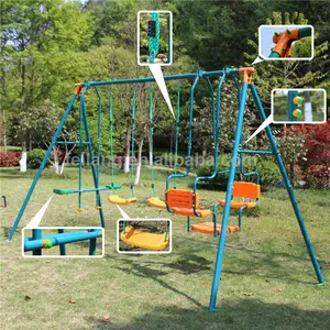 Bambini Quattro Sedile Giardino di Campeggio Esterna Patio Multifunzione In Metallo di Sicurezza Altalena Sedie