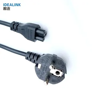 Fabrika doğrudan tedarik sıcak satış Avrupa standardı ac dizüstü bilgisayar güç kablosu 3 pin ab güç kablosu uzatma