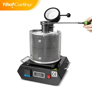 Yihui Gold Bar Making Machine Black Color 3KG Gold Sliver Metal Jewelry Melting Furnace For Jewelry Casting