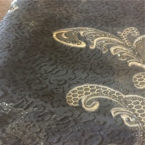 100% tela de brocado de seda Naylon Jacquard mezclado con tela de seda mezclada elegante Lurex - Product Image 5