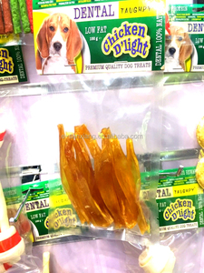 Nuevo perro aperitivos seco natural tendón de carne de perro