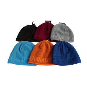 wholesale custom Unisex Fashion trend orange mesh beanie hat for outdoor sports