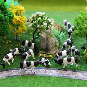 30pcs ho quy mô sơn trang trại động vật bò 5 tư thế khác nhau mô hình đường sắt 1:87 quy mô mô hình động vật - Product Image 4