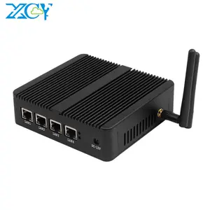 XCY N2806 Router Lembut Firewall, PC Mini Gigabit Ethernet NIC 4xRJ45 WiFi USB VGA SIM Pfsense