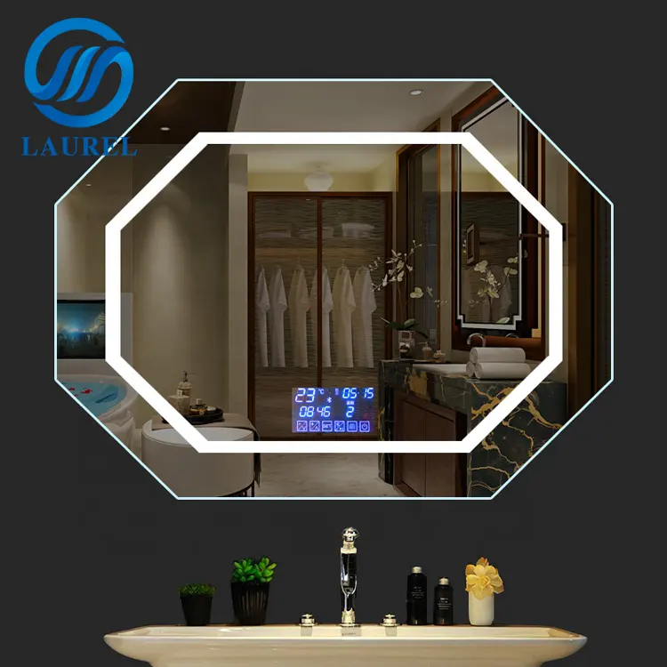 Smart touch screen LED light home makeup mirrors