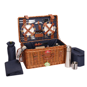 Cesto da Picnic in <span class=keywords><strong>Vimini</strong></span> Fatto <span class=keywords><strong>a</strong></span> <span class=keywords><strong>Mano</strong></span> per 4 Persone, Vendita all'Ingrosso - Product Image 1