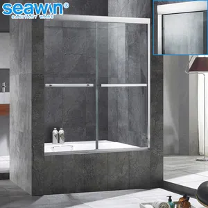 2 Side Cheap Shower Room Bathroom Cabin Sliding Glass Door