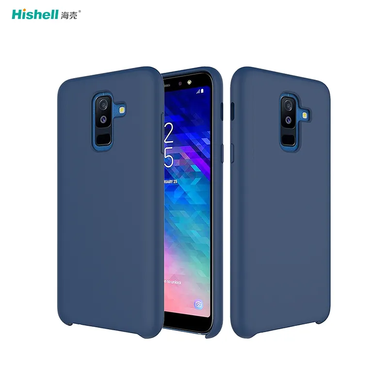 Fashionable Liquid Silicone Mobile Phone Case Three Edges Bumpers For Samsung A6 Plus Genuine Liquid Silicone Case