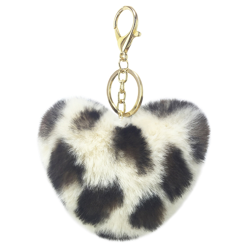 Брелок Yongze с помпоном в форме сердца, дизайнерский брелок для ключей в форме сердца, Меховые помпоны для сумок, брелки с шариком из искусственного меха