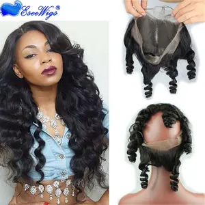 New Style 8A 360 Lace Frontal Closure Brizilian Virgin hair Loose Wave 360 Degrees Closure In Stock