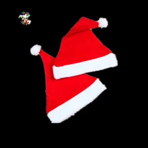 Ucuz özel logolar kırmızı ve beyaz renkler ucuz keçe noel partisi Santa şapkalar HPC-2450