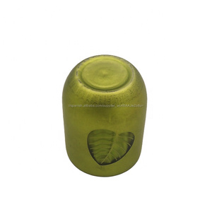 Venta al por mayor vintage hecho a mano y <span class=keywords><strong>bar</strong></span> uso verde frasco de vidrio vela - Product Image 6