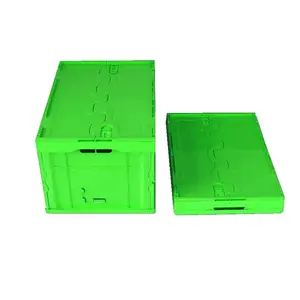 60L 营业额可堆叠存储移动塑料折叠盒