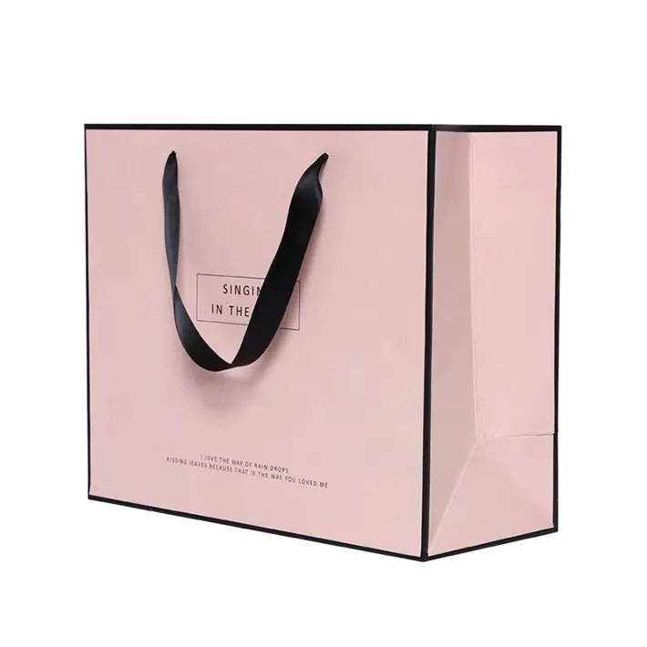 Bolsa de compras de papel personalizada, embalaje de ropa, bolsa de regalo de papel con su propio logotipo