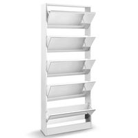 Armoire de rangement murale pour chaussures avec miroir Design Mobilier de maison moderne personnalisé en bois Mobilier de salon Panneau KD
