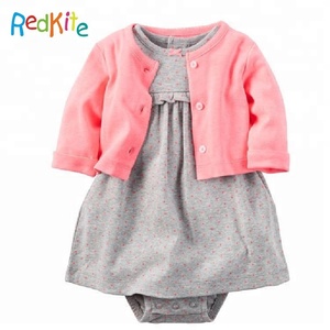 6-24 mesi di Usura Del Bambino 100% Cotone 2 Pezzi Set Cardigan vestiti appena nati Tuta Del Bambino Del Vestito - Product Image 2