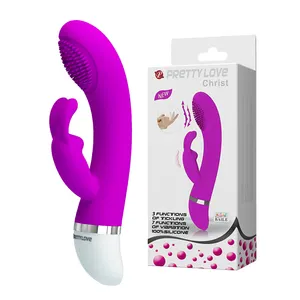Vibrator kelinci 7 fungsi getaran 3 frekuensi fungsi melambai mainan seks untuk wanita Stimulator klitoris