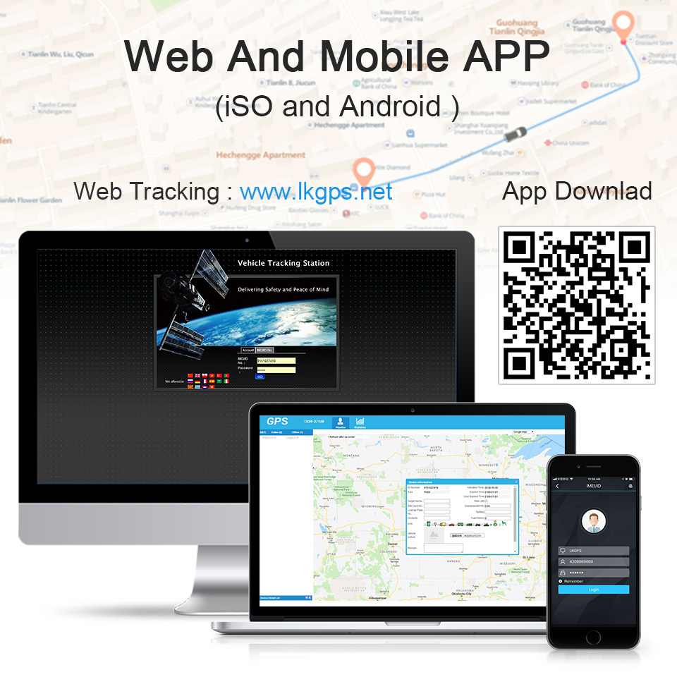 GPS Tracking Software Platform One Year Membership APP for Androide Apple
