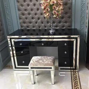 Unique Design <strong>Black</strong> Mirrored <strong>Dressing</strong> <strong>Table</strong> - Product Image 1